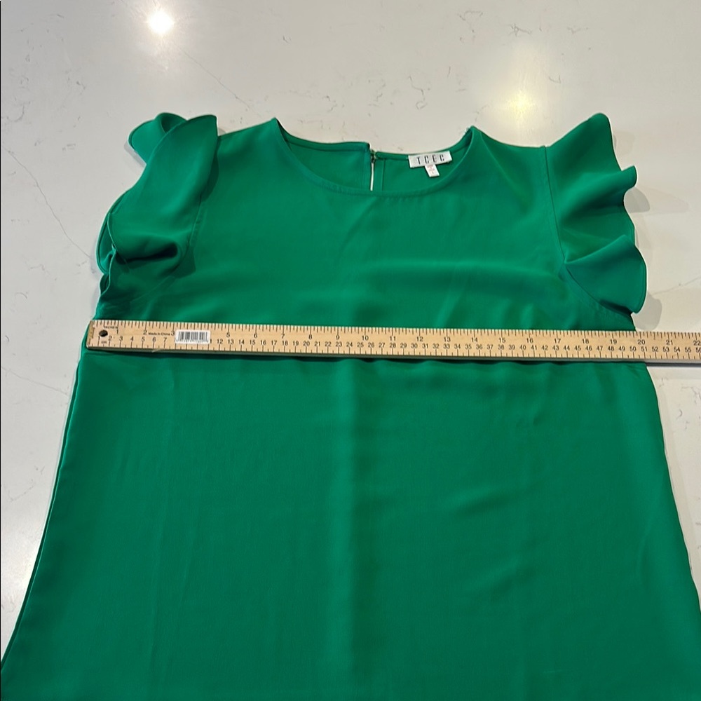 TCEC Green Ruffle Sleeve Top - Picture 8 of 15